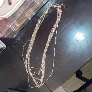 Lane Bryant necklace long, silver, like new condition